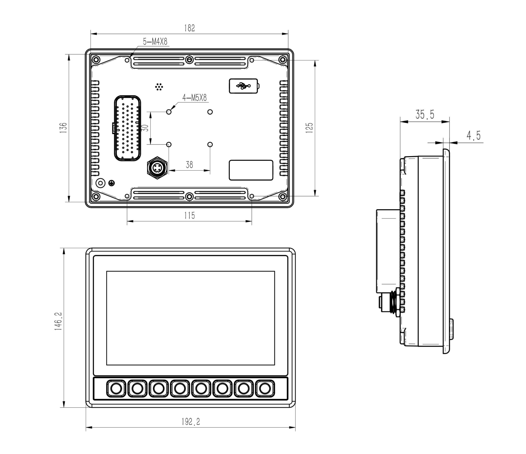 SCP720-070A 产品尺寸图